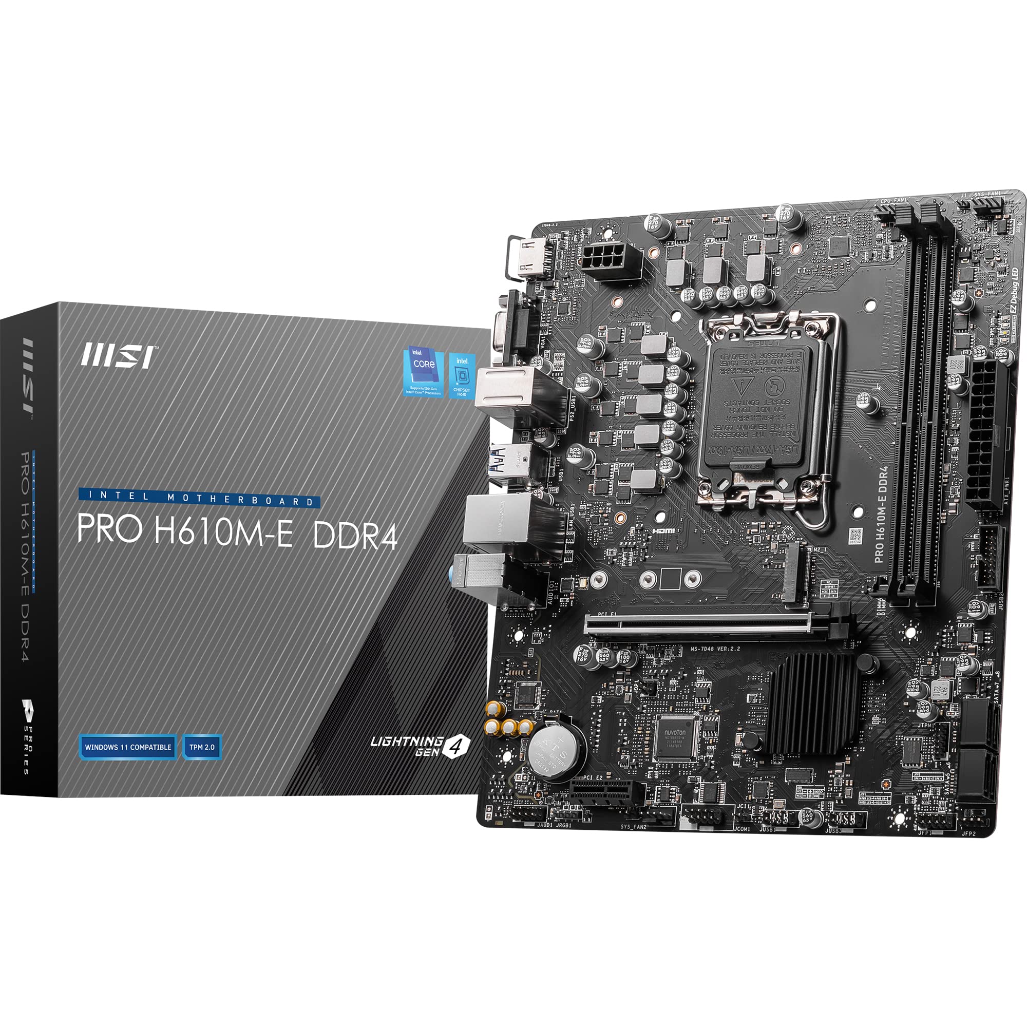 MSI PRO H610M-E DDR4 Commercial Micro-ATX Motherboard